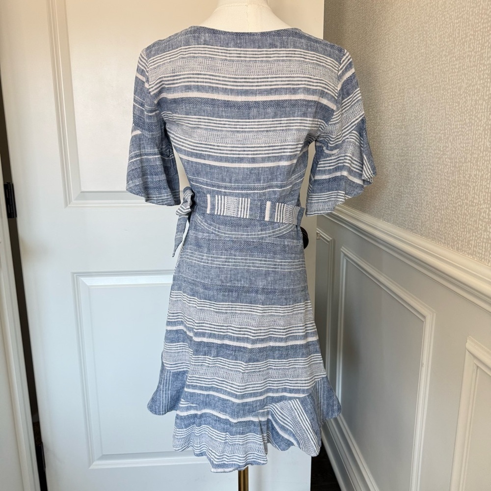 Express Blue and White Striped Mini Women’s Dress XS - Picture 7 of 9